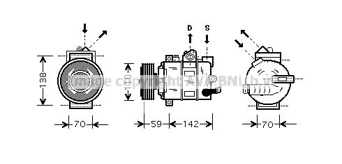 AVA QUALITY COOLING Компрессор, кондиционер VWK266